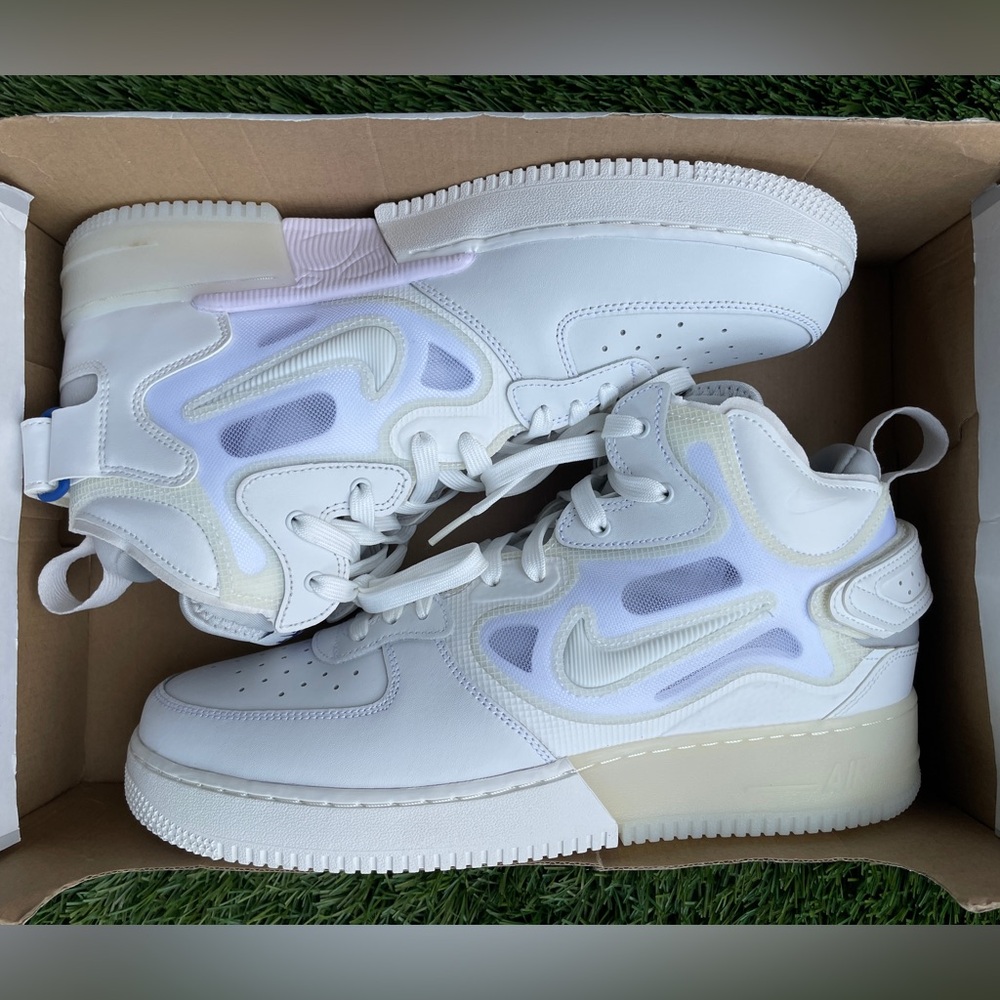 Nike Air Force 1 Mid React - Summit White shoes US12/EUR46 DQ1872-101 brand new